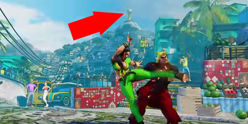 Illustration for article titled Street Fighter Replaces Giant Jesus Statue With... Soccer Trophy?